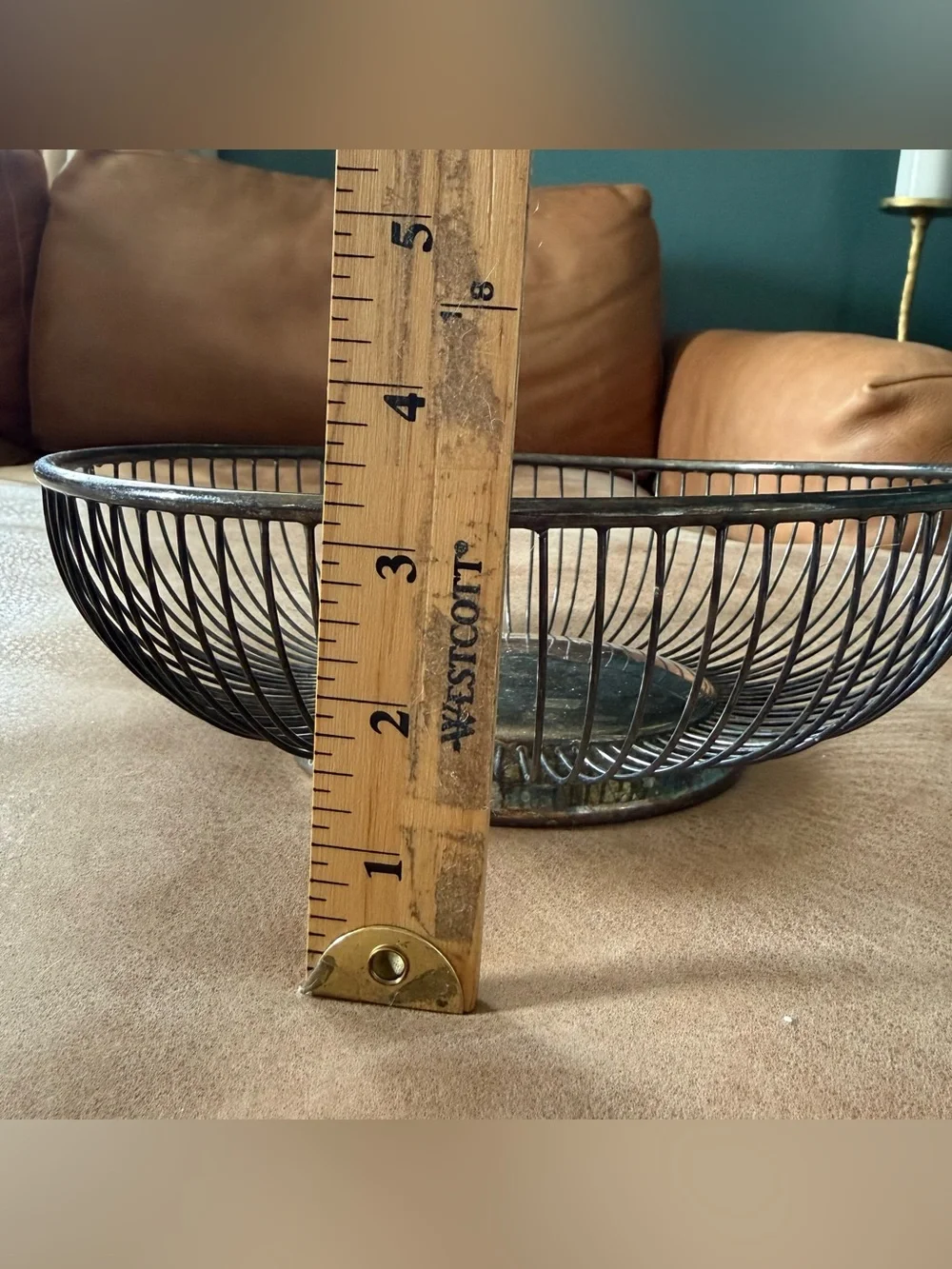Vintage Raimond Silverplate Fruit/Bread Round Wire Basket Bowl 10
